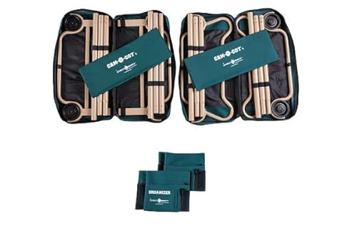 Disc-O-Bed Large Cam-O-Bunk 79 X 28 Inch Portable Versatile Folding Bunked Double Camping Cot Bunk Bed For Adults With 2 Organizers And 2 Carry Bags, No Tool Assembly, Green #TOP4