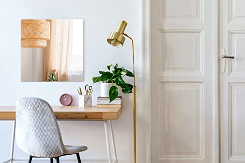 Tulup Mirror Square Glass 19.7X19.7 Inch / 50X50 Cm Wall Large Decoration Glass Bathroom Makeup Bedroom #TOP3