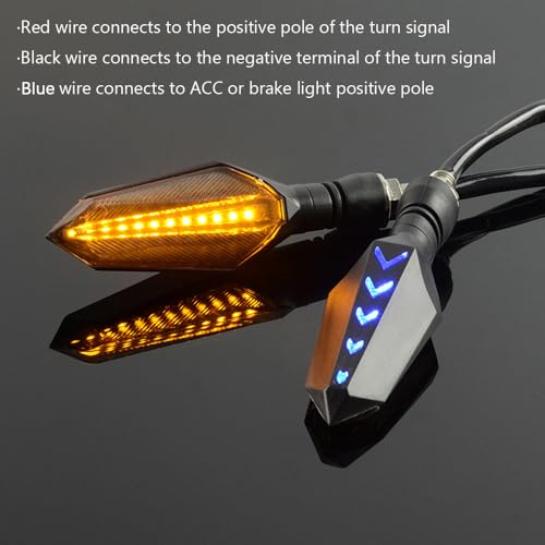 CYDZSW 2Pcs Motorcycle Turn Signals LED,Universal Motorcycle Blinkers Tail Lights Kit,Bright Rear Turn Signal for Dirt Bike Scooter and Powersports by CYDZSW - Image 6