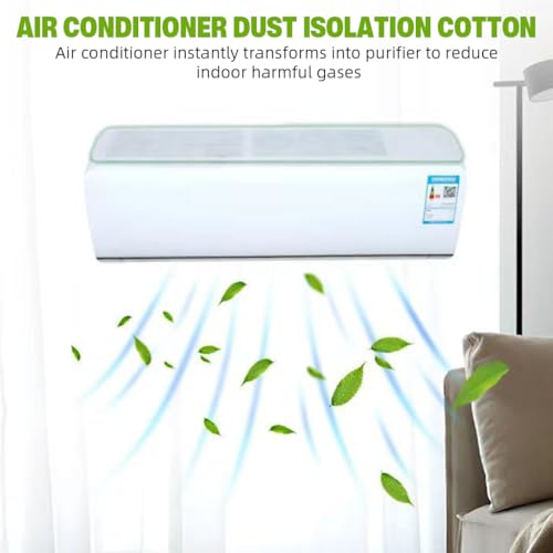 Image of HASTHIP Ac Cover - 10 Sheet 20 x 80 cm Non Woven Universal Ac Purifier Filter for Split Air Conditioner with Self-Adhesive Tabs Air Conditioner Accessories Stops Dust for Mobile Mini for Home, White