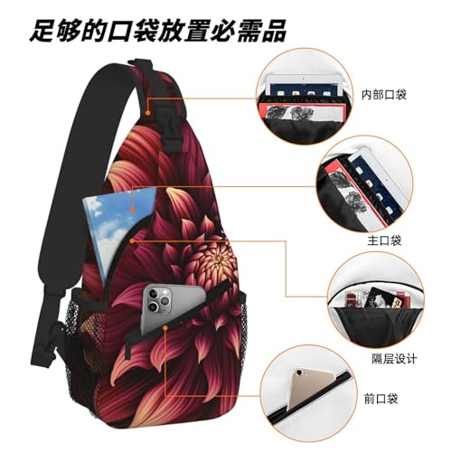Mochila tipo bandolera negra para senderismo y viajes miniatura 6