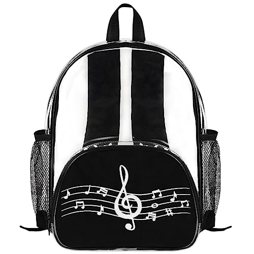Sac à dos transparent enfants pour randonnée et voyage TropicalLife à motifs de musique