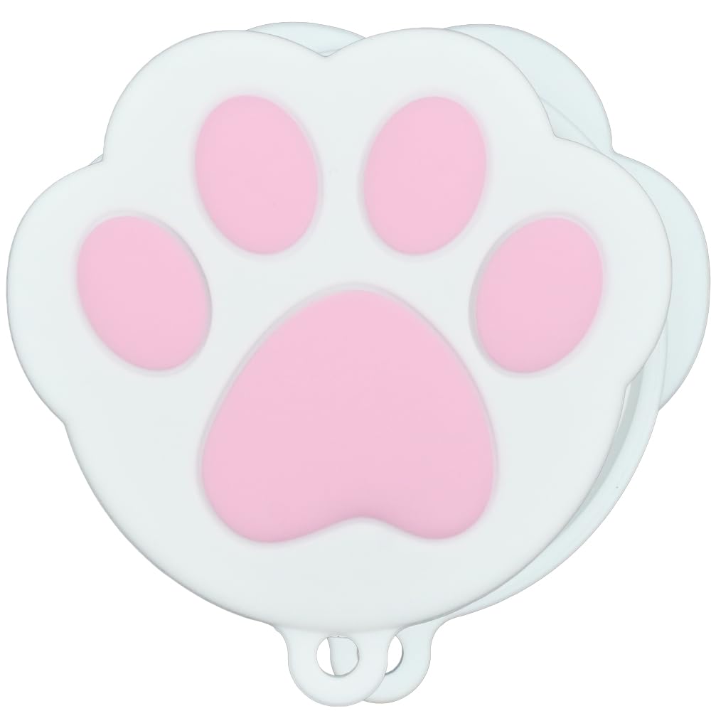 Romi Floria White 2 Packs Pet Food Can Lids,Cute Food Safe Bpa-Free & Dishwasher Safe, Can Covers Most Standard Size Dog And Cat Can Tops