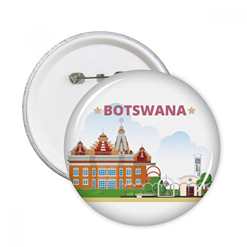 Badge bouton Botswana Culture vêtements décoration rond multicolore L