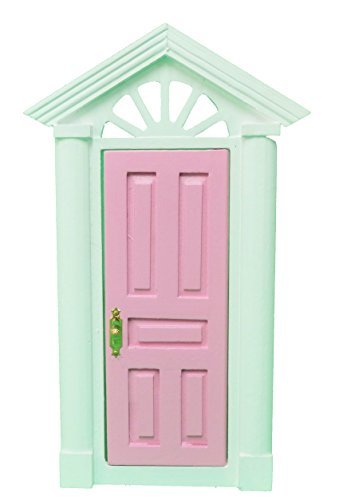 Melody Jane Puppenhaus-Tür – Pinke Charleston-Tür Mit Oberlicht, Maßstab 1:12, 21,5 Cm Hoch
