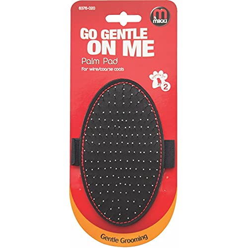 Mikki Guanto per la toelettatura di Cani, Cuccioli e Gatti, con Cuscinetto per Il Palmo della Mano, per toelettatura Delicata, per Terrier e Cappotti in Filo Metallico