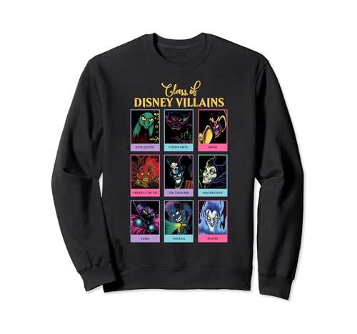 Sweatshirt Disney Villains Class Of Hoodie Vintage Pull Manga Sweat Graphique Col Rond