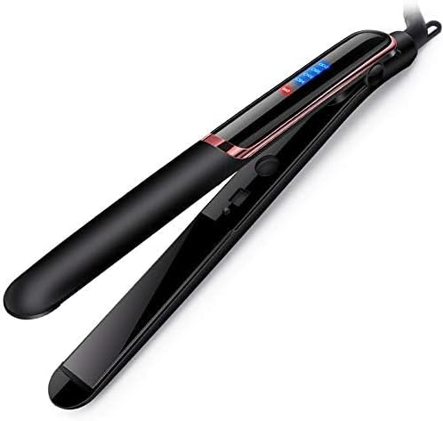 Cordless Hair Straightener, 2 in 1 Portable Mini Ceramic Flat Iron and Curler, USB-C Rechargeable Travel Straightener, Lock in Moisture & Shine, 3 Levels Adjustable (Black)
