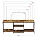 Amosic TV Stand Media Entertainment Center, TV Stand for 55 60 65 70 inch TV, TV Table, Entertainment Center, 3-Tier TV Console, for Living Room, Entertainment Room