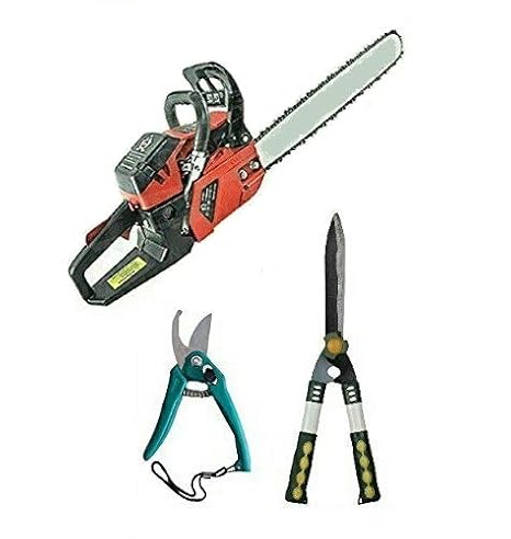 TOOLSCENTRE 22 Chainsaw Combo 2 Stroke Engine 22 Guide Bar with Flower Cutter and Hedge Shear