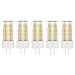 5X G4 LED Lampen 5W LED Leuchtmittel 51 SMD 2835LEDs Warmweiß 3000K LED Lampe Super Hell 500LM LED Bulb 360° Abstrahlwinkel AC/DC 12V