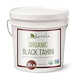 Kevala Organic Black Tahini - Gluten Free Black Sesame Paste for Sweet and Savory Food, Great to Mix with a Miso Paste, Bulk Size for a Kitchen Pantry and Restaurant Stockrooms, Bagel Spread, 8 lb