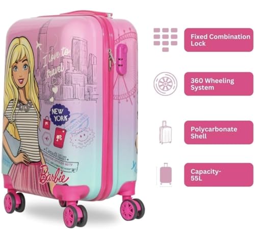 Image of ADSON Abs Kids Trolley 360 Rotating Luggage 360 Degree Wheels Non-Breakable 16 Inch Kids Hardsided Suitcase with 4 Wheels, 360 Degree Wheel Travel Trolley Bag (Design 25)