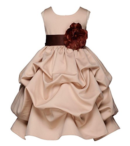 Prince Lover Pink Promise Champagne Wedding Pageant Pick-Up Formal Flower Girl Dress with Bow2