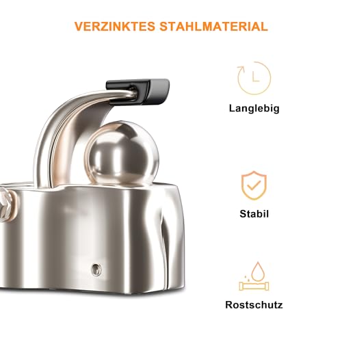 NICEDACK Anhängerkupplung für Fahrrad, Kupplung Lastenanhänger, Verzinkter Stahl Fahrradanhänger Kupplung Kompatibel mit gängigen Fahrradsattelstützen, Fahrrad Anhängerkupplung