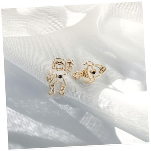 Bijoux astronaute rocket oreille en métal moutons d'oreille de mode - 6