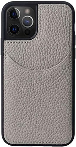 Coque iPhone 14 Pro Max cuir gris pour ranger vos cartes en voyage