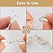 3Pcs 925 Sterling Silver Oval Clasps Necklace Enhancer Connectors Spring Ring Clasps Pearl Necklace Shorteners for DIY Jewelry Making, 12x7mm