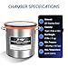 PB Motor Tech 9 Gallon Stainless Steel Vacuum Chamber with Tempered Glass Lid, 34 L Degassing Chamber, Ideal for Resin Casting, Silicone Degassing, Essential Oils & Wood Stabilization