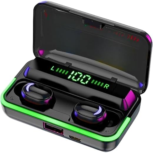 Fone Bluetooth Bass Pro TWS Sem Fio a Prova D'Àgua In-Ear + Power Bank Carregador