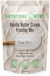 Keystone Pantry Sugar-Free Butter Cream Frosting Mix – 7.9 oz Bag – 6-Pa...