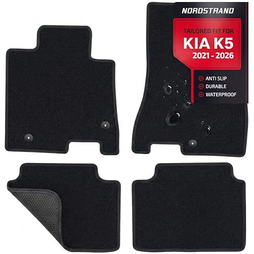 Floor Mats for Kia K5 2021-2026 & Hyundai Sonata 2020-2027 - Custom 3D Fit Mats for Kia K5 & Hyundai Sonata - 1st & 2nd Row - Anti-Slip Backing - 22oz Heavy Duty Carpet Mat