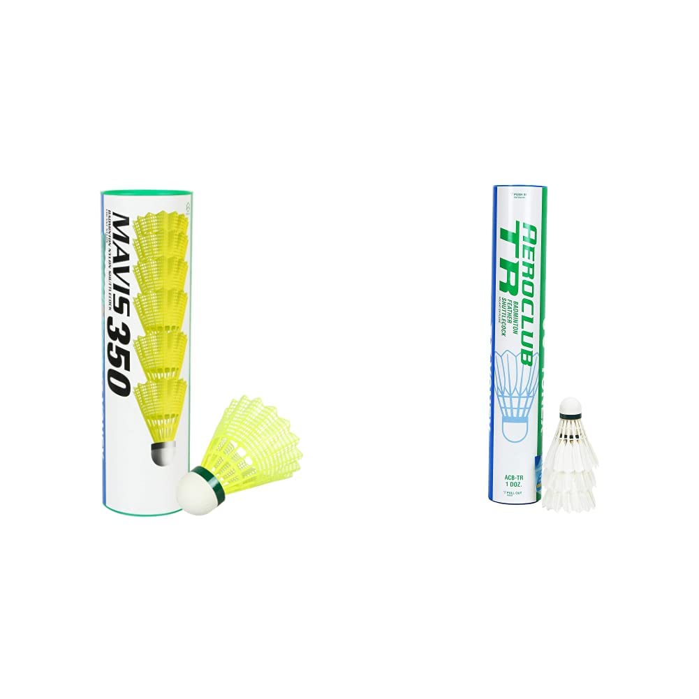 Yonex Mavis 350 Green Cap Nylon Shuttlecock (Yellow) & Aero Club (ACB) TR Badminton Feather Shuttlecock Combo (B082FMNCXX) Amazon Price History, Amazon Price Tracker