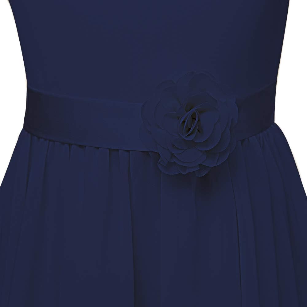 Chiffon Summer Flower Girl Dress Ruffled Junior Bridesmaid Wedding Party Dress - Image 3