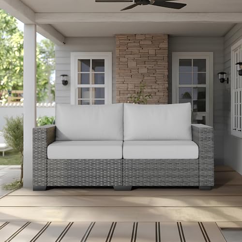 Abcasa Y8L055 Wicker Patio Loveseat,Extra Large Outdoor Love Seat thumb #2