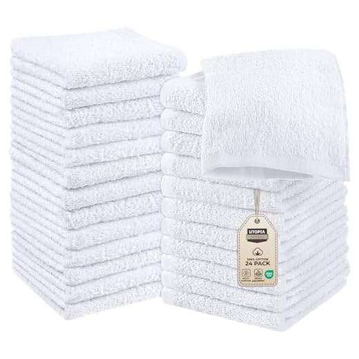Utopia Towels - 24er Set Seiftücher, 30x30 cm, Washclappen aus 100% Baumwolle, 600g/qm, Weiß
