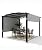 GarveeLife 10 x 10 Ft Outdoor Arched Pergola, Metal Pergola with Retractable Canopy, Arched Patio Gazebos for Backyards, Lawn, Patios (Gray)