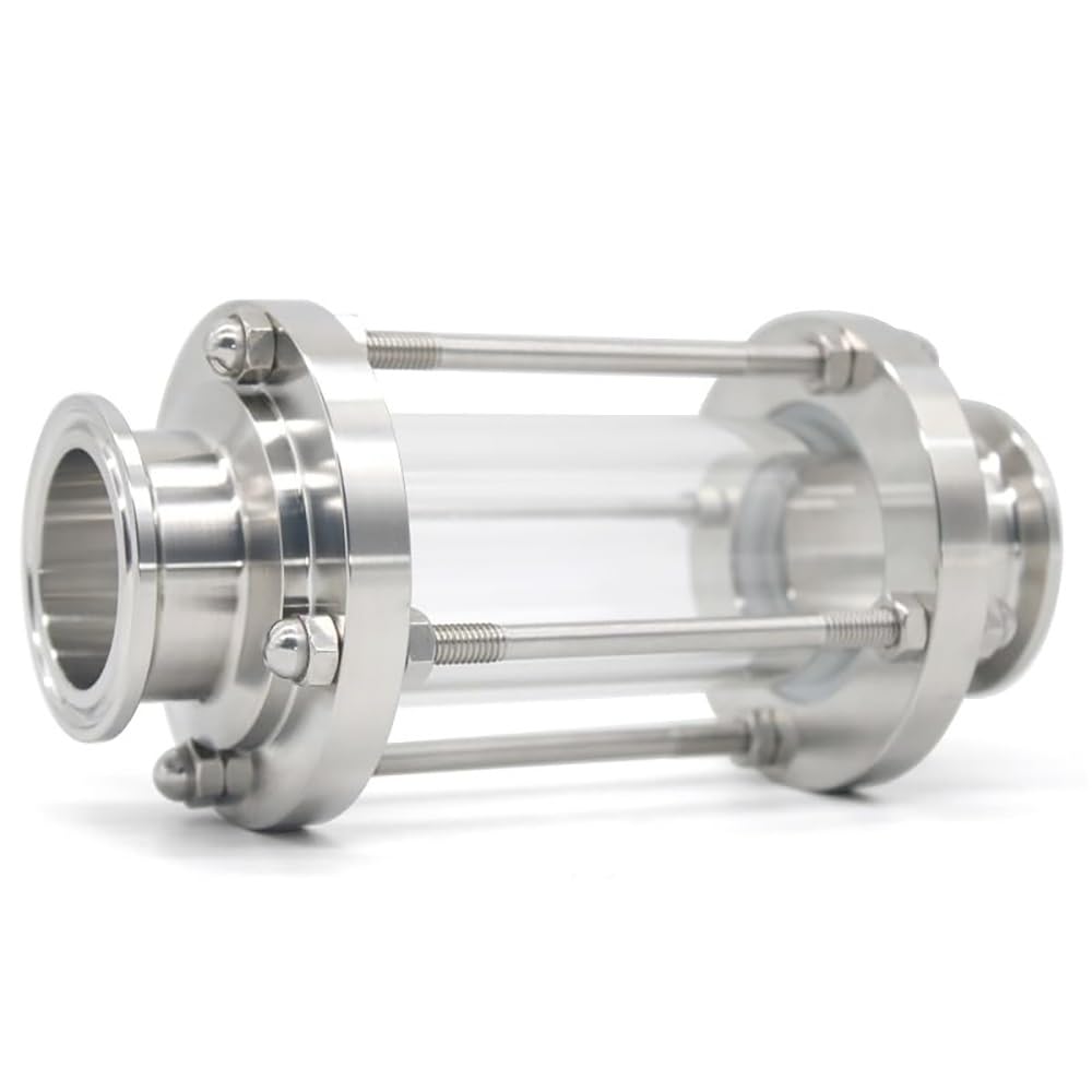 2" 3" 4" 4,5" szklana rurka do obserwacji przepływu z zaciskiem ze stali nierdzewnej - stal nierdzewna 304 i szkło borowe(2in with 2 Gasket)