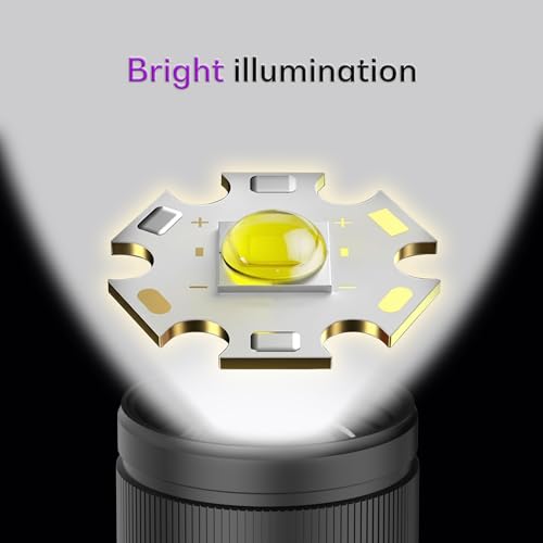 Image of IBELL LUMINEX 900 Rechargeable Torch Light High Power,3 Light Modes, 20W, 4000 mah Battery,Telescopic Zoom,Type C Charging, LED Flashlight, Long Distance Range, for Home,Outdoor & Emergency Use (Grey)