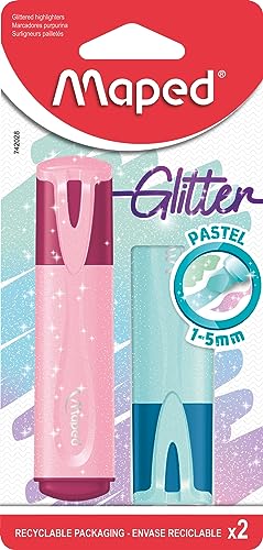 Maped - Textmarker, Leuchtmarker FLUO PEPS PASTELL GLITTER - x...