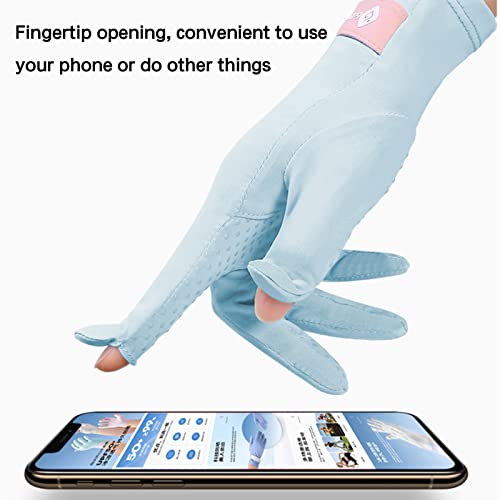 Luvas Femininas,KKcare Luvas de protetor solar feminina respirável antiderrapante anti-uv macio elás
