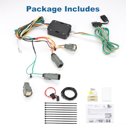 WATERWICH 4-Pin Trailer Wiring Harness Compatible with Ford Bronco Sport 2021-2025 Replacement for 56462 Trailer Hitch Wiring Harness for Trailer Lights Connect