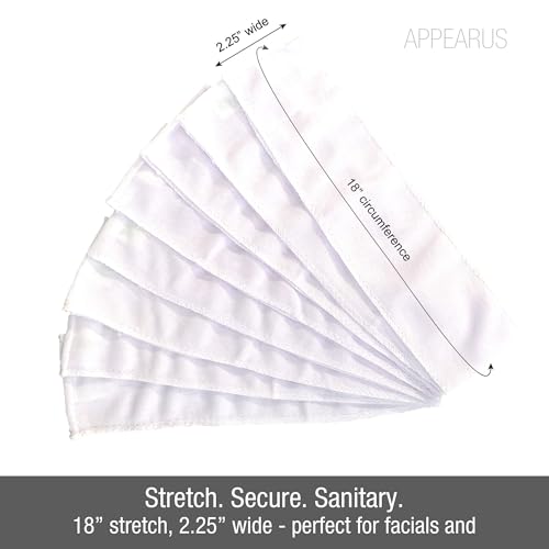 APPEARUS Disposable Headbands without Closure Stretch Cotton Cloth Spa Facial Headband (48 Count)