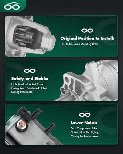 Image of SCITOO Starter Compatible 17785N SND0165 for Dodge for Ram for Pickups 1999 2000 2001 3.9L 5.2L 1999 2000 2001 2002 2003 5.9L 2002 2003 3.7L 4.7L for Ram Vans 1999 00 01 02 03 3.9L 5.2L 5.9L Starters