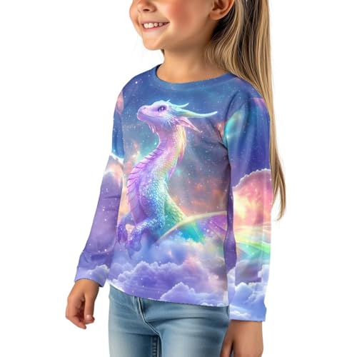 Image of Kids Long Sleeve Shirts for Girls 3-16 Year Old Cute Clothes for Teen Girls Casual Workout Tops