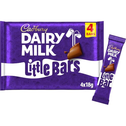 Cadbury Dairy Milk Chocolate Little Bar, 18 g (Pack of 4 Bars)