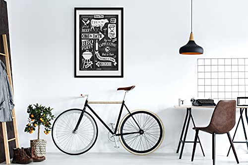 Affiche décoratif moderne Tulup sous cadre bois MDF 50x70 pour mur de restaurant - 2