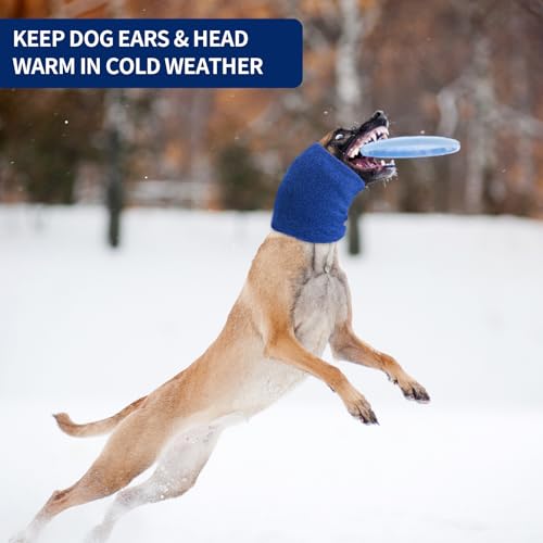 Ohrenschützer für Hunde Lärmschutz,Anti-lärm Ohrenschutz Hund, Pet Earflap Head Wrap,Haustier Schallschutzhaube,Gehörschutz für Hunde (blau, S)
