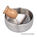 Dioche Stainless Steel Shaving Bowl, Shave Cream Soap Brush Bowl for Men, Smooth Surface Lightweight Durable, with Cover for Easy Cleaning
