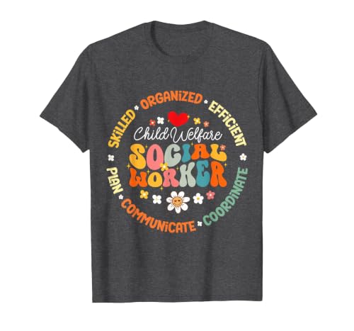 Child Welfare Social Worker Appreciation Week Back School T-Shirt, Men, Dark Heather Grey, 4X-Large