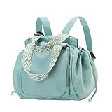 Fashowlife Multi-Function Tote Bag Large Capacity– Versatile Nylon Lightweight Backpack with 15 Pockets for Car Travel Shopping Everyday Organizer Carry, Mint Green