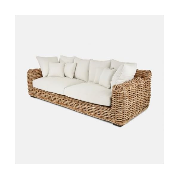 Loberon Outdoor Sofa Rimini XXL Braun/Creme