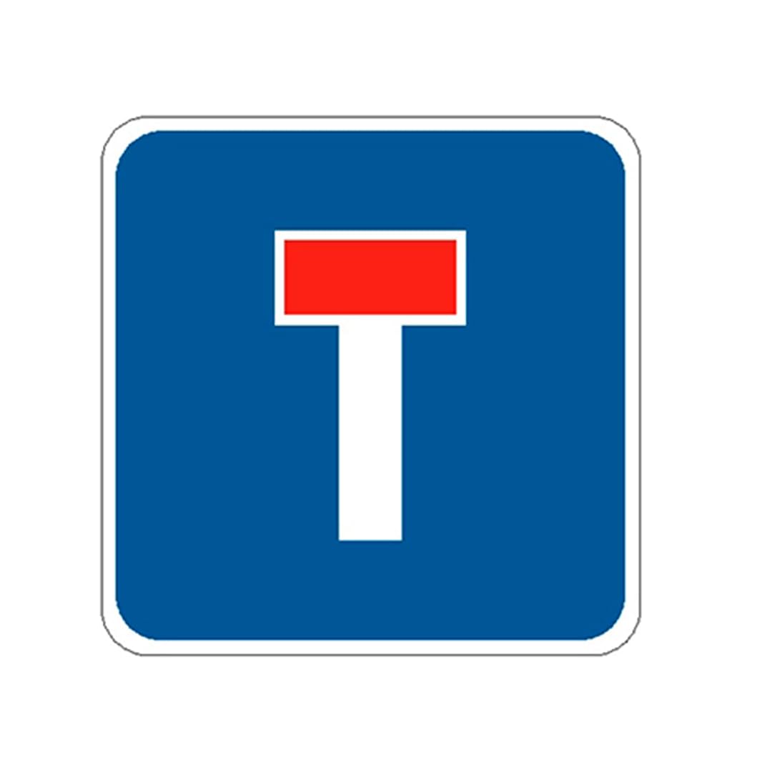 PARKING FÁCIL | Señal de Tráfico Chapa Economica | Resistente de Acero Termolacado | Señalización de Carreteras | Seguridad Vial | Máxima Visibilidad, Tamaño 50 cm (Calle sin Salida)