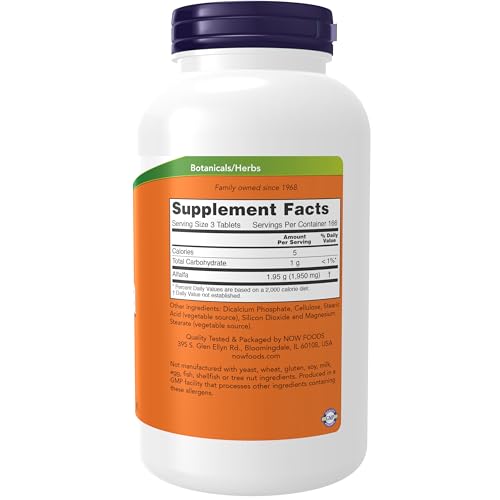 image for NOW Foods Supplements, Alfalfa 650 mg source of Vitamin K, Green Super