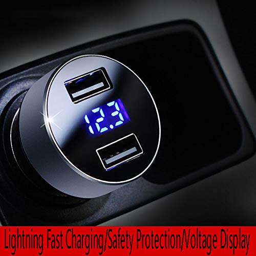 Caricabatterie per Auto, Ricarica USB per Auto - Caricabatterie 2USB - Ricarica Rapida Digitale - Ricarica Rapida