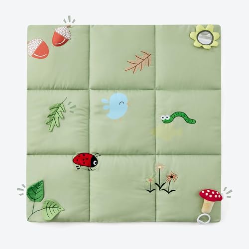 UTEX Premium 9-in-1 Tummy Time Mat, Baby Play Mat, Soft Sensory Mat for Infants, Newborn Essentials Gift